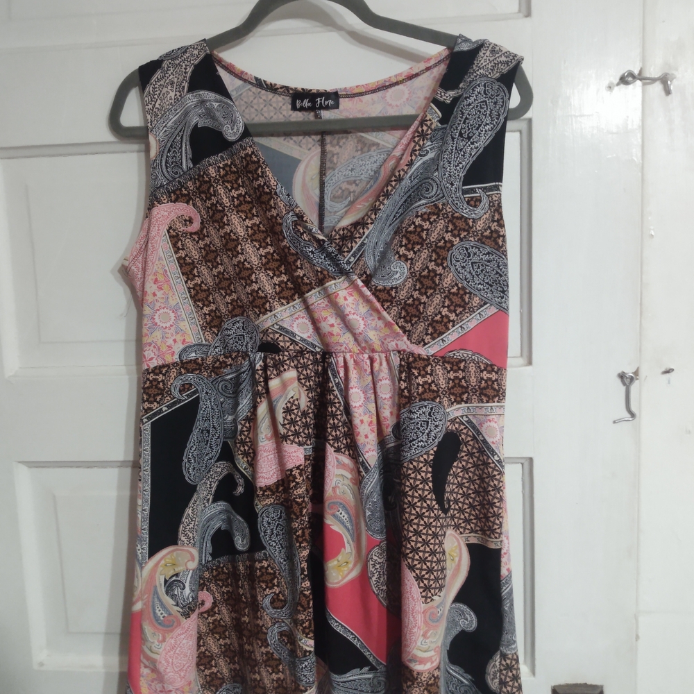Colorful Boho Sleeveless Tunic Top
